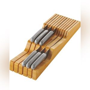 Bamboo Knife Block Holder